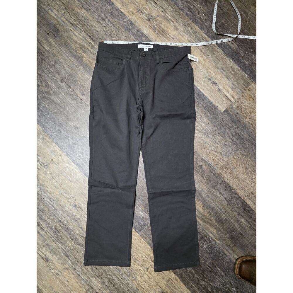 Amazon Essentials Men’s Chino Pants Gray Athletic Fit Stretch 33W x 29L